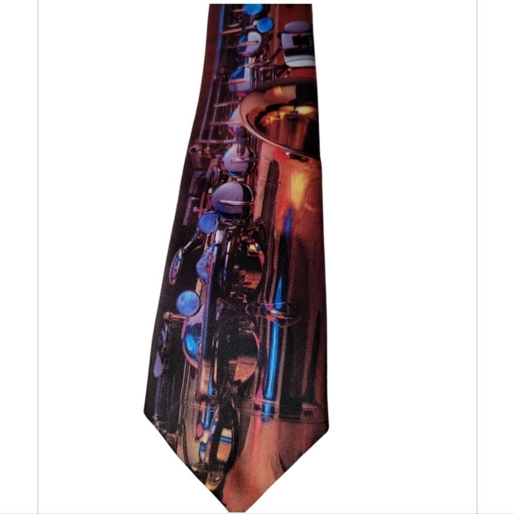 Saxophone Necktie by Ralph Marlin